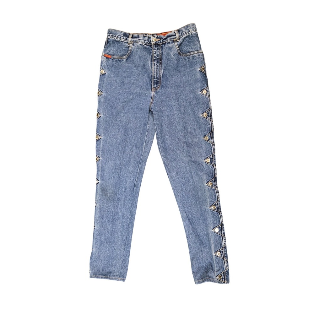 Lawman Western Rodeo High Rise Bareback Blue Jeans Womens 15/16 Vintage 90s - Picture 3 of 14